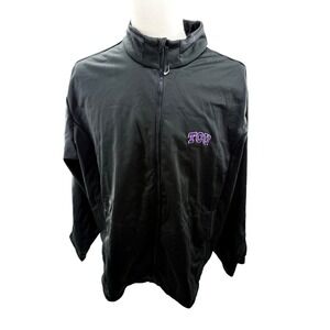 Antigua TCU Horned Frogs Full Zip Jacket Mens 3XL Black Soft Shell NEW